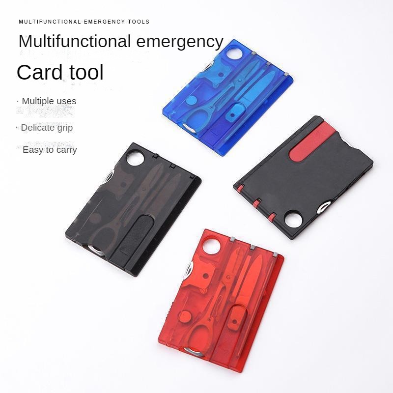 Card Scraper Steel - 10 In 1 Portable Hiking Cards