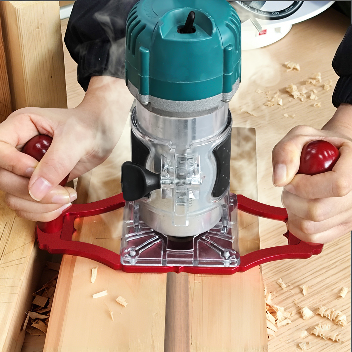 Woodworking Hardware - Router Base with Handles & Centerline