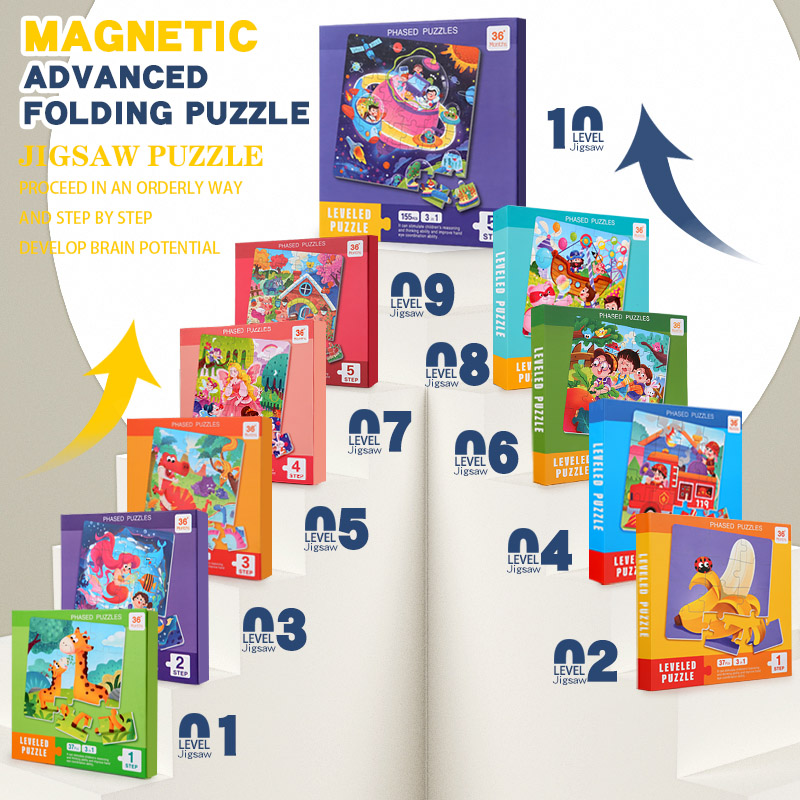 Woodworking For Kids - Kids Magnetic Wooden Puzzle Cartoon Pattern