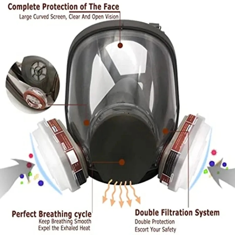Woodworking Respirator - Large Size 6800 Gas Mask Full