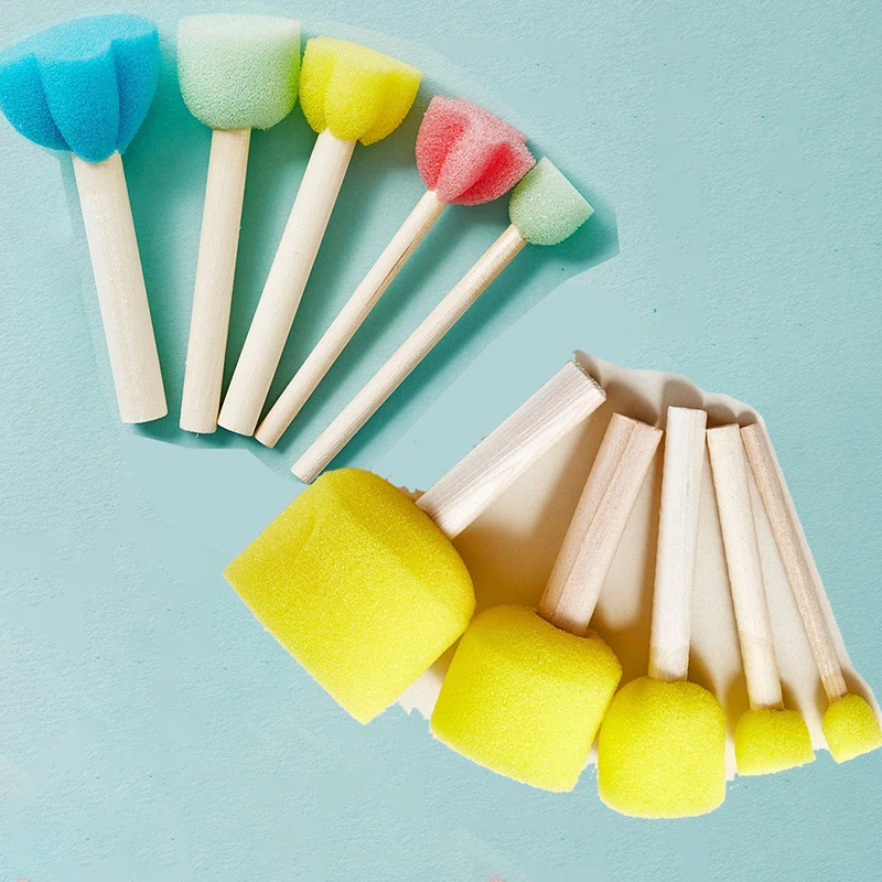 Woodworking For Kids - 10 Pcs Set Wooden Handle Mushroom