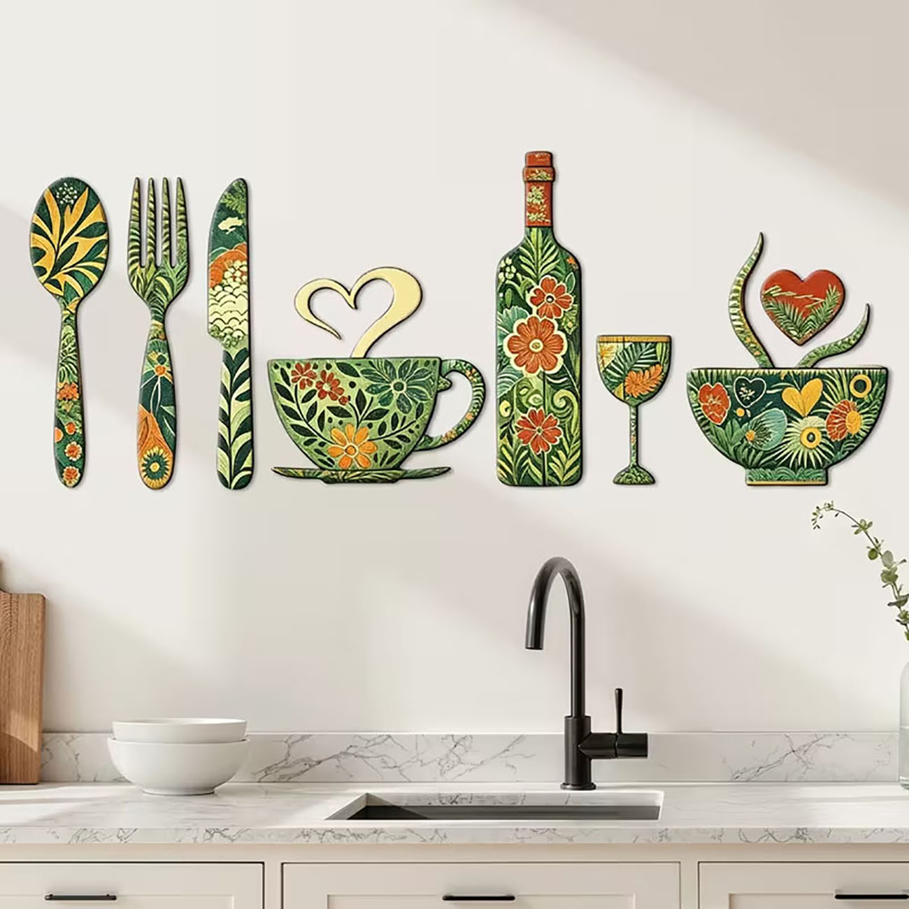 7Pcs Green Floral Kitchen Uten - огляд і ціна Xfasten Woodworking Double Sided Tape
