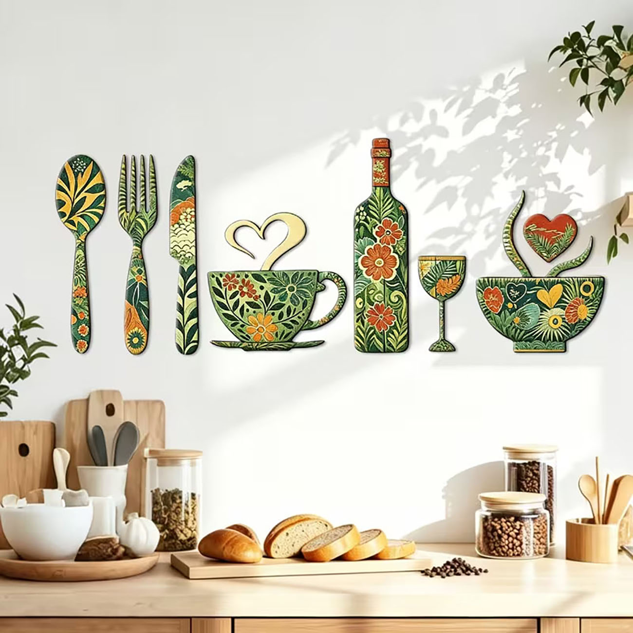 7Pcs Green Floral Kitchen Uten - огляд і ціна Xfasten Woodworking Double Sided Tape