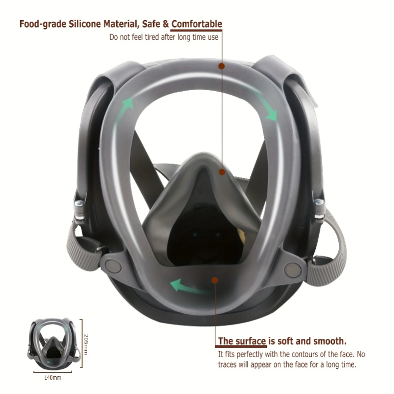 6800 Gas Mask Full Face Large  - огляд і ціна Woodworking Respirator