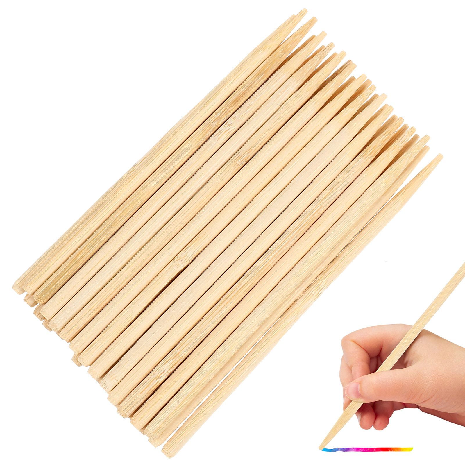 30pcs Scratch Bamboo Pens Wax  - огляд і ціна Woodworking For Kids