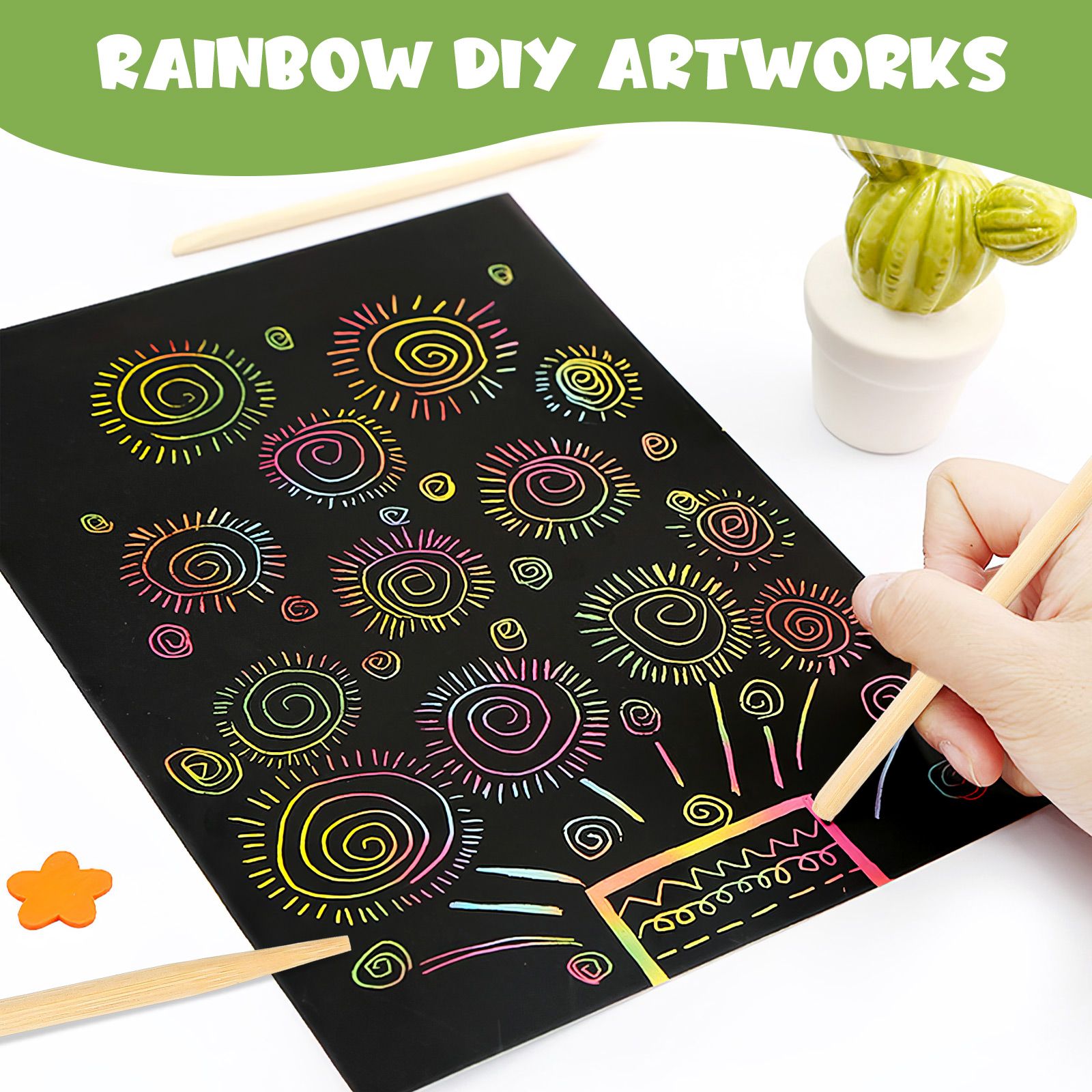 30pcs Scratch Bamboo Pens Wax  - огляд і ціна Woodworking For Kids