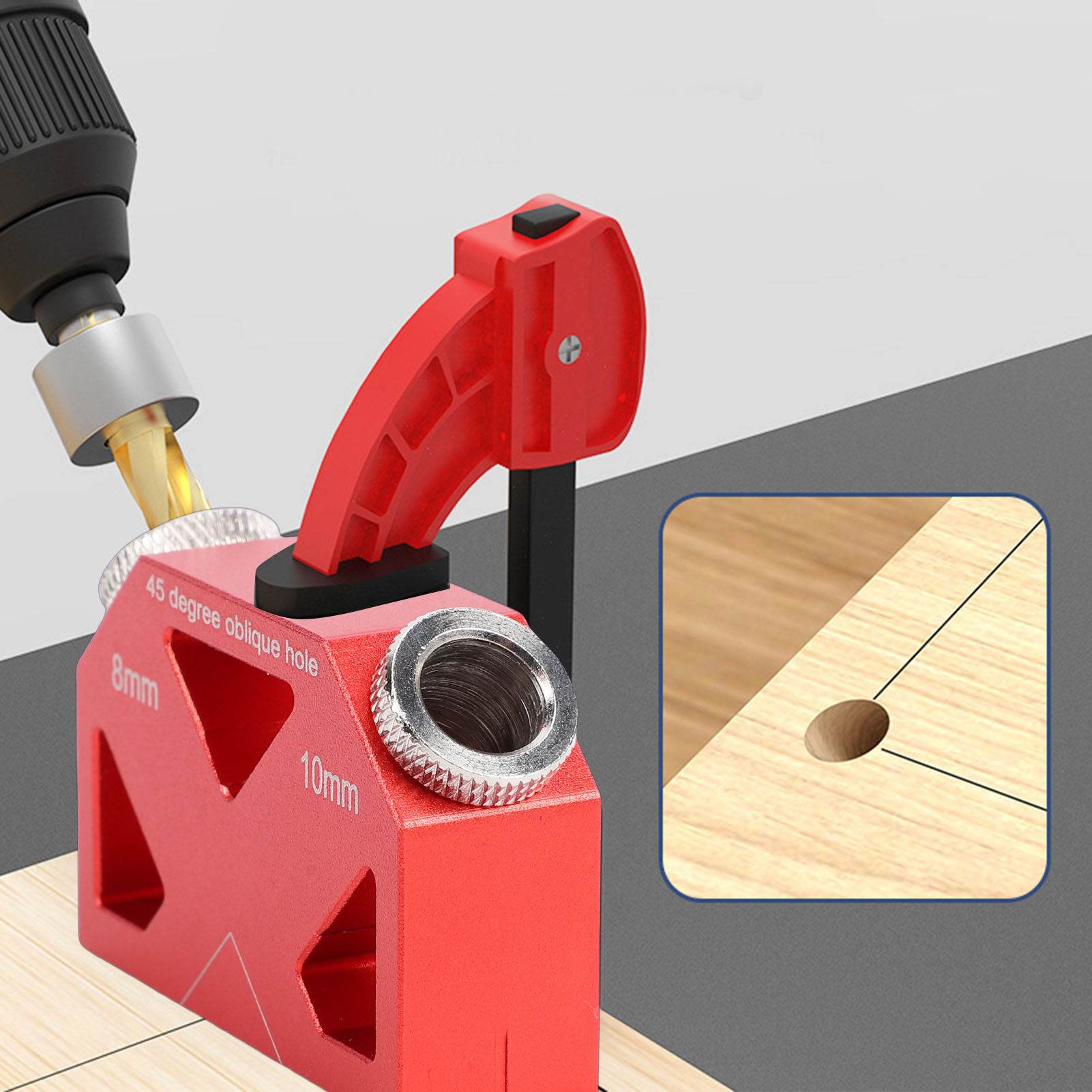 45° Angle Drill Locator Alumin - огляд і ціна Woodworking Hacks