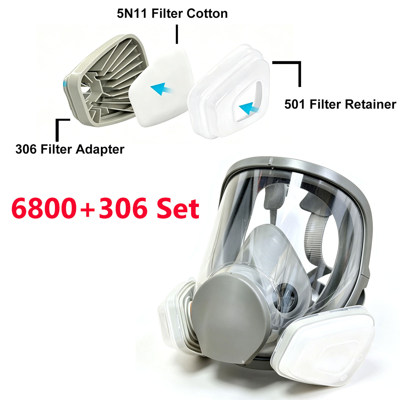 6800 Full Face Respirator with - огляд і ціна Woodworking Respirator