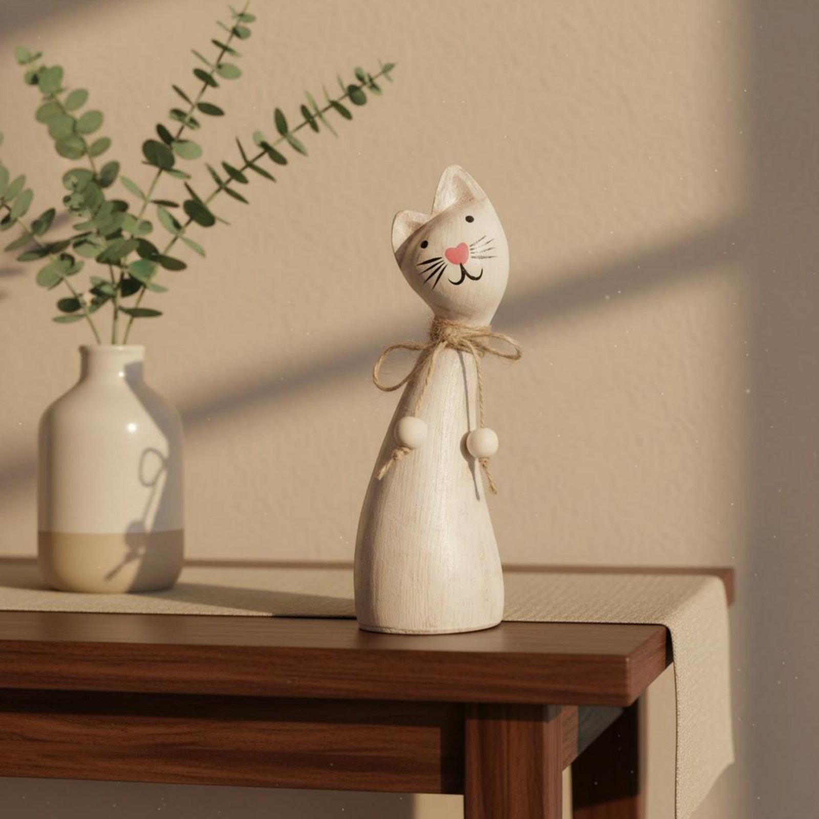 2 Pieces Couple Cat Statue Art - огляд і ціна Woodworking Artisans