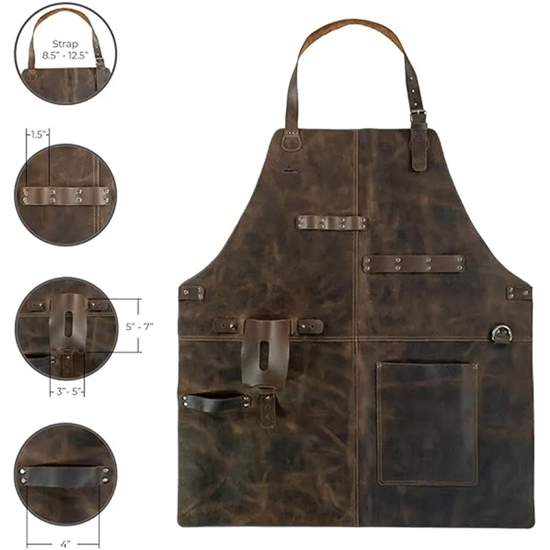 Retro PU Leather Apron Unisex  - огляд і ціна Woodworking Artisans