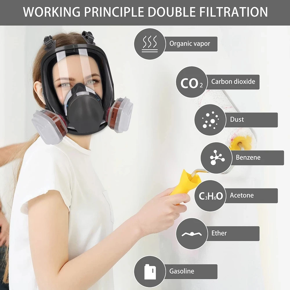 6800 Industrial Painting Spray - огляд і ціна Woodworking Respirator