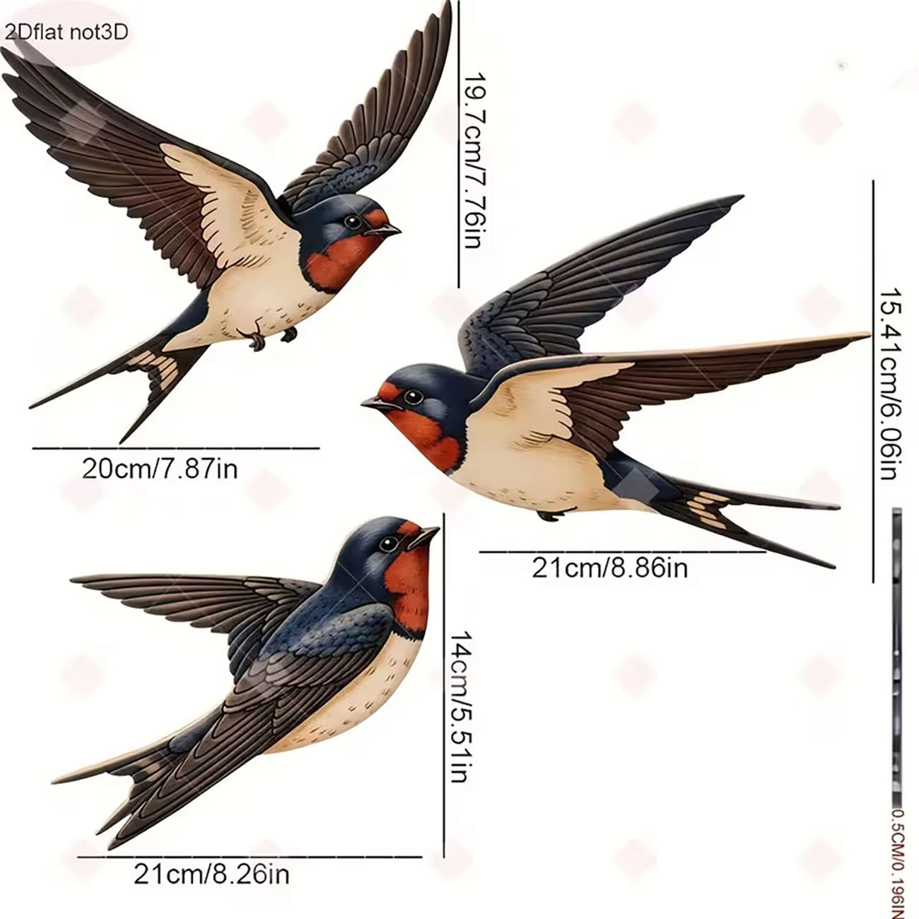3Pcs 2D Swallow Wooden Wall De - огляд і ціна Xfasten Woodworking Double Sided Tape