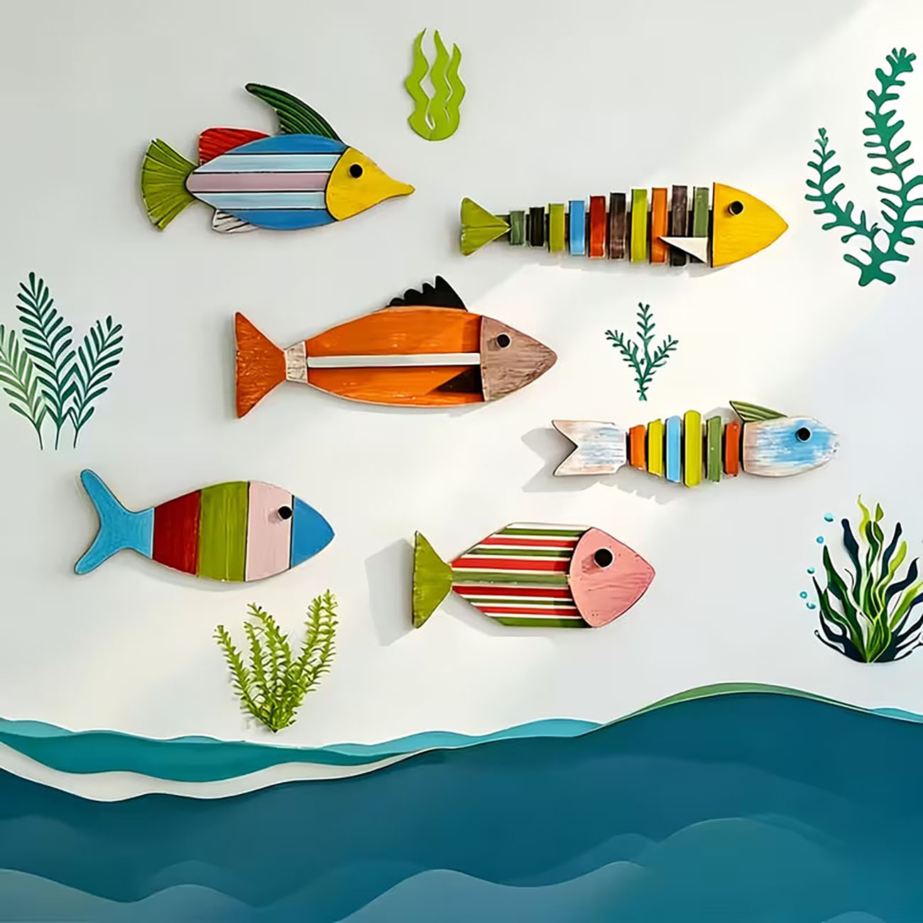 6PCS Colorful Wooden Fish Wall - огляд і ціна Xfasten Woodworking Double Sided Tape