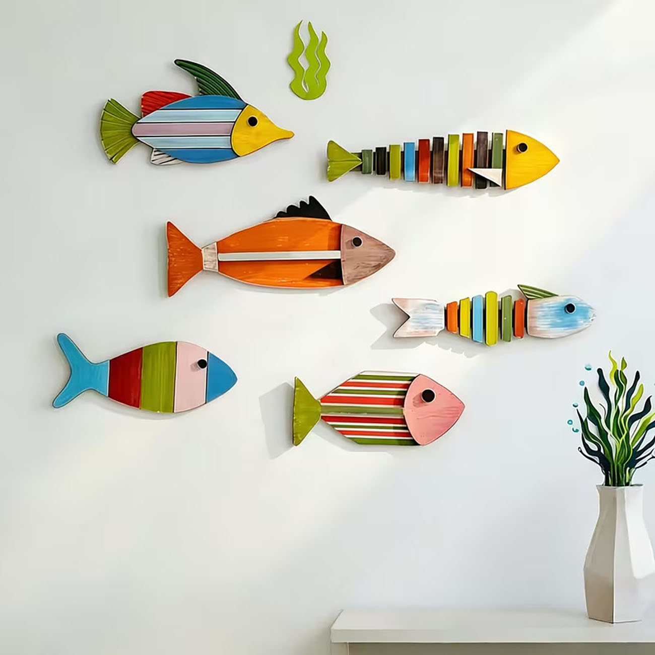 6PCS Colorful Wooden Fish Wall - огляд і ціна Xfasten Woodworking Double Sided Tape