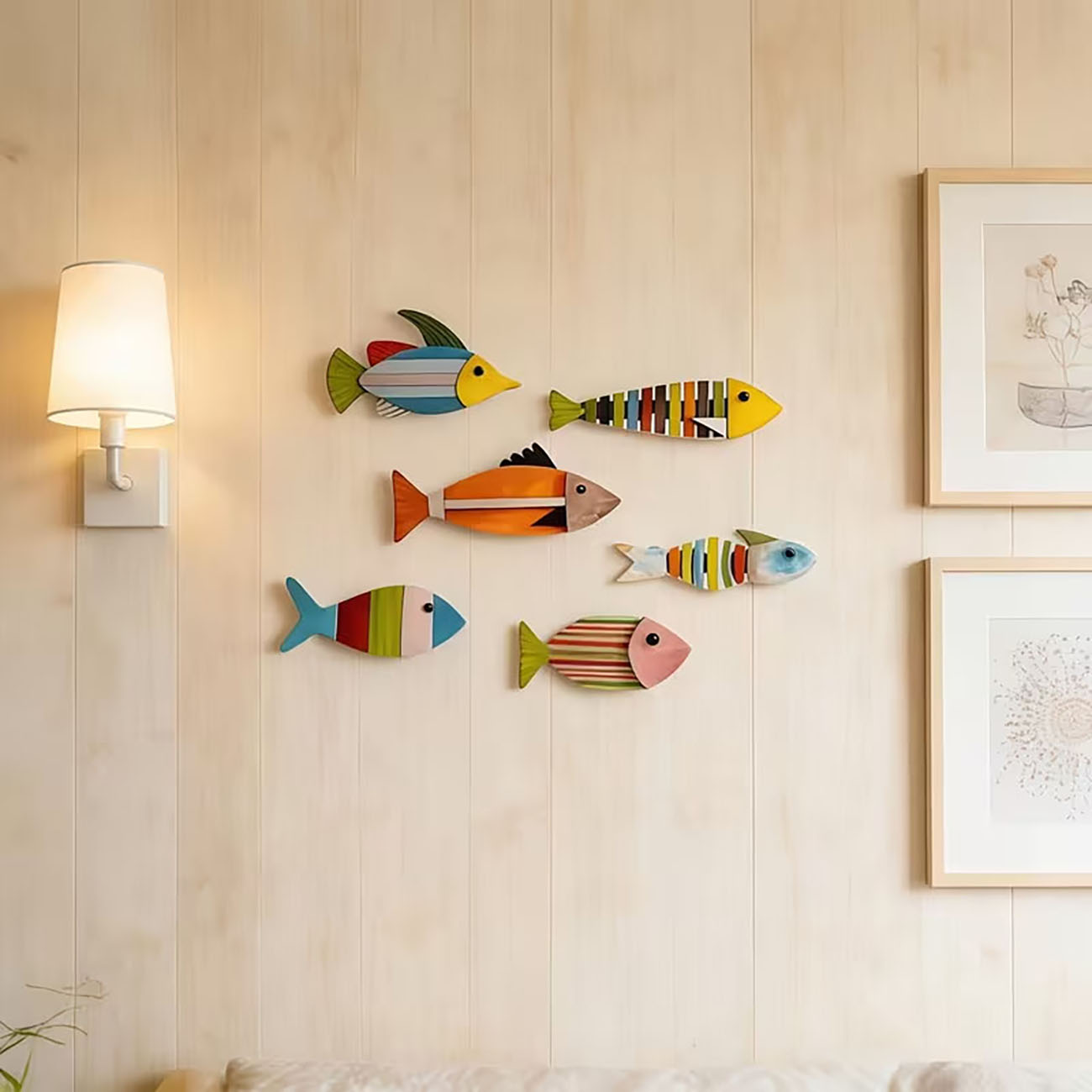 6PCS Colorful Wooden Fish Wall - огляд і ціна Xfasten Woodworking Double Sided Tape
